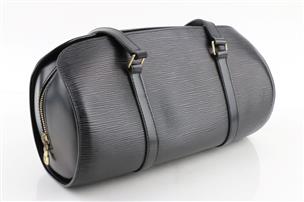 Louis Vuitton Soufflot MM Satchel Brown Monogram Black Noir Shoulder Handbag